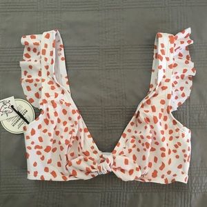NWT ASOS Peek & Beau Underwire Ruffle Bikini Top